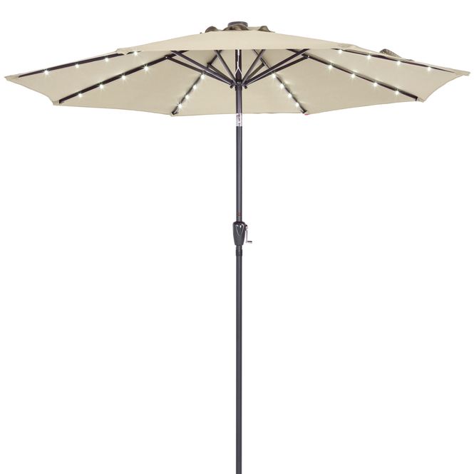 Hovedbilde LED parasoll Miami aluminium Ø270cm - beige