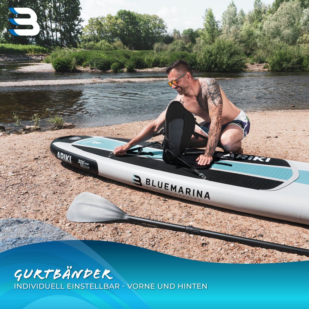 Kajakksete til Bluemarina stand up paddle, inkludert padleåre
