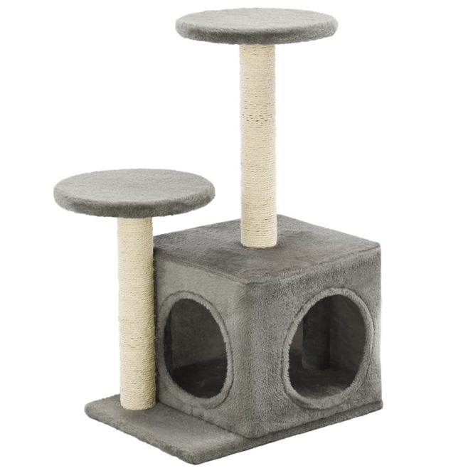 Hovedbilde Kloretre med klorestolper i sisal 60 cm - grå