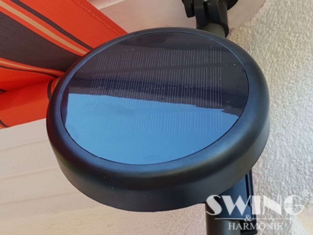 Smart LED teleskop/balkong markise Antrasitt