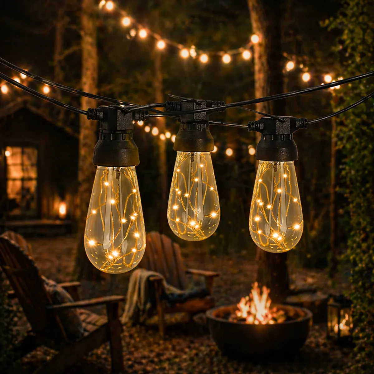 Lysslynge 20 m 20 LED - stemning ute