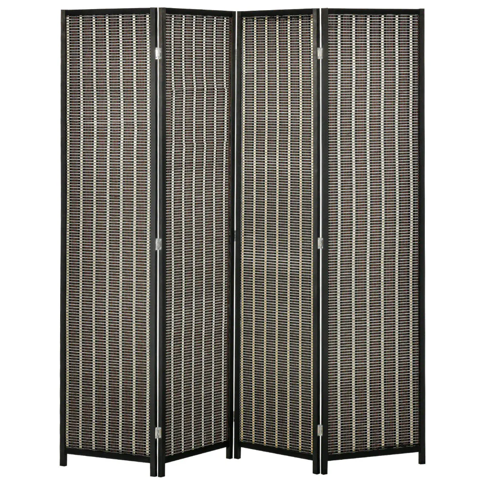 Sammenleggbar romdeler i bambus og furu – 180 cm