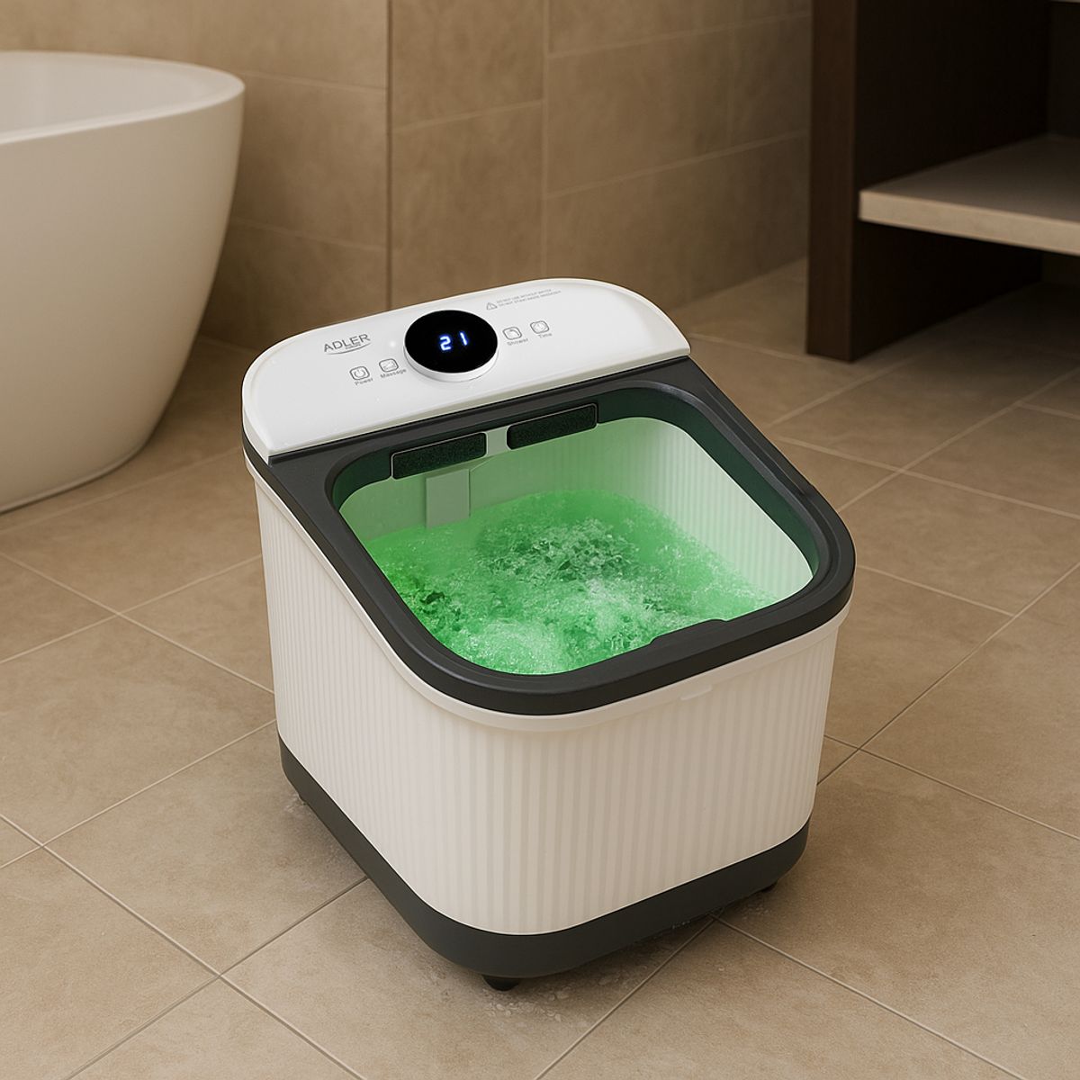 Adler deluxe fotspa med varme og massasje