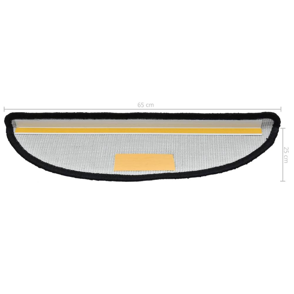 Trappematter 15 stk 65x25 cm - sort