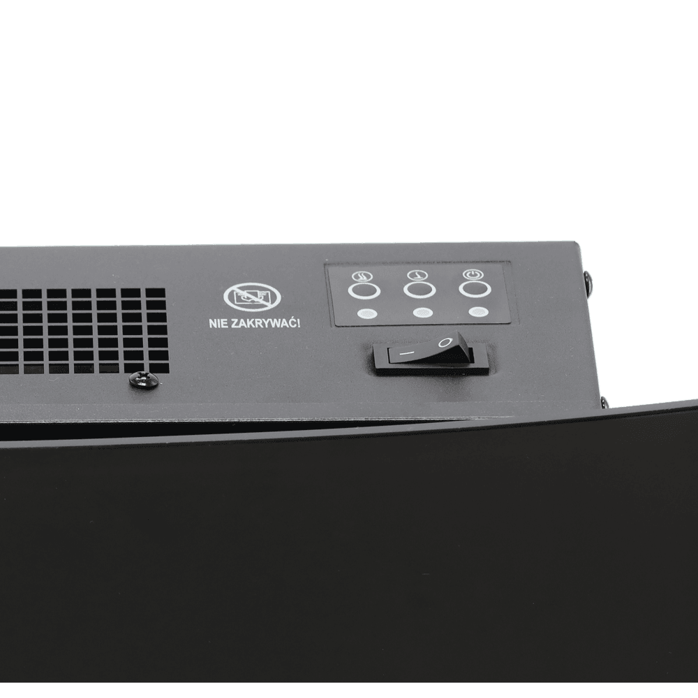 Elektrisk peis 1000/2000 W for vegg eller gulv – 61 cm