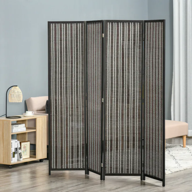 Hovedbilde Sammenleggbar romdeler i bambus og furu – 180 cm