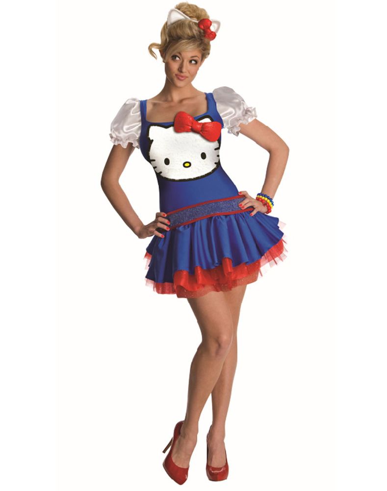 Hello Kitty kostyme - Rød eller Blå