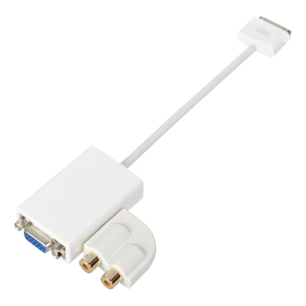 Ipad Dock connector til VGA + audio adapter kabel