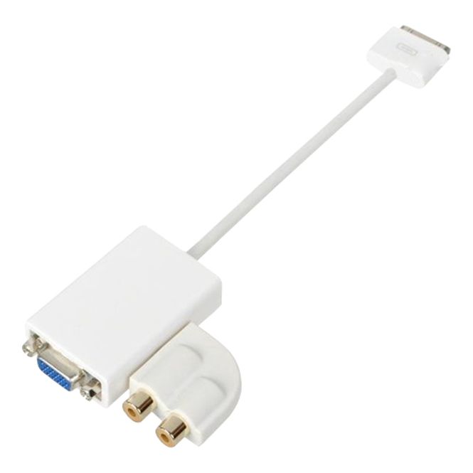 Hovedbilde Ipad Dock connector til VGA + audio adapter kabel