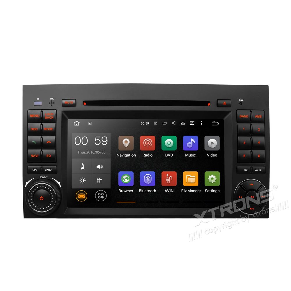 XTRONS Android spesialspiller for Mercedes  W169, W245 Viano Vit