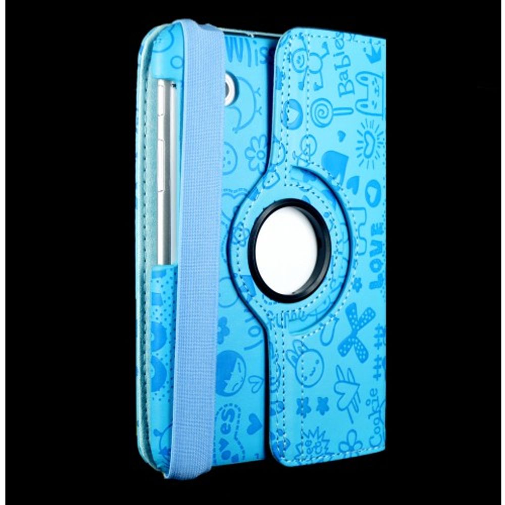 Display stand case etui 360 graders rotasjon - Sky blue