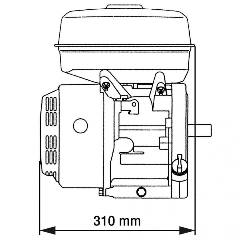 Bensinmotor 15 HP 11 kW sort