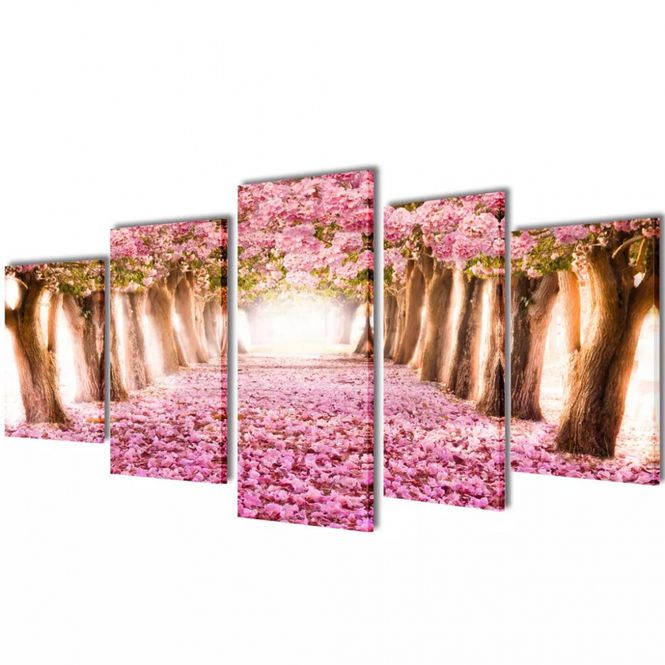 Hovedbilde Kanvas veggbilde kirsebær blomster - 200 x 100 cm