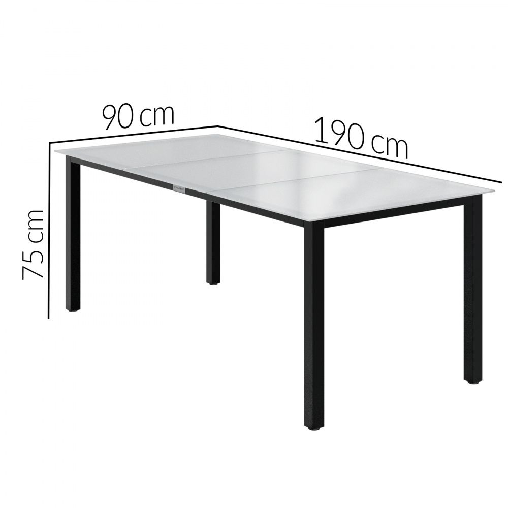 Utendørs spisegruppe i aluminum