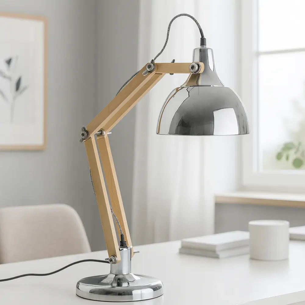 Bordlampe m/metall skjerm
