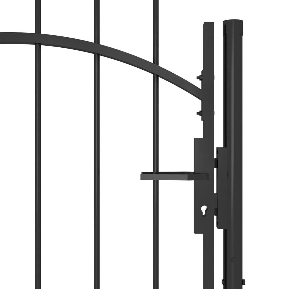 Hageport stål 1x2,2 m sort
