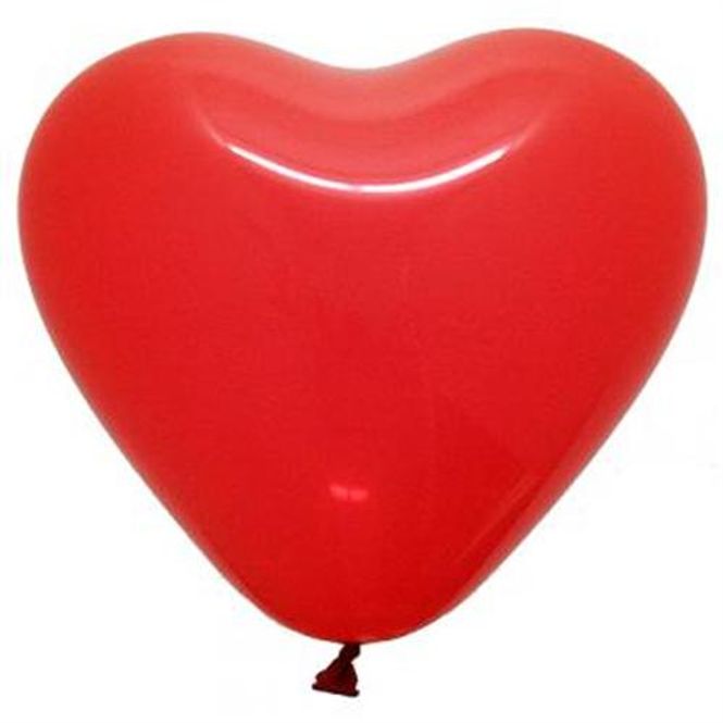 Hovedbilde LED ballong 5 pk rød assortert rund og hjerteformet