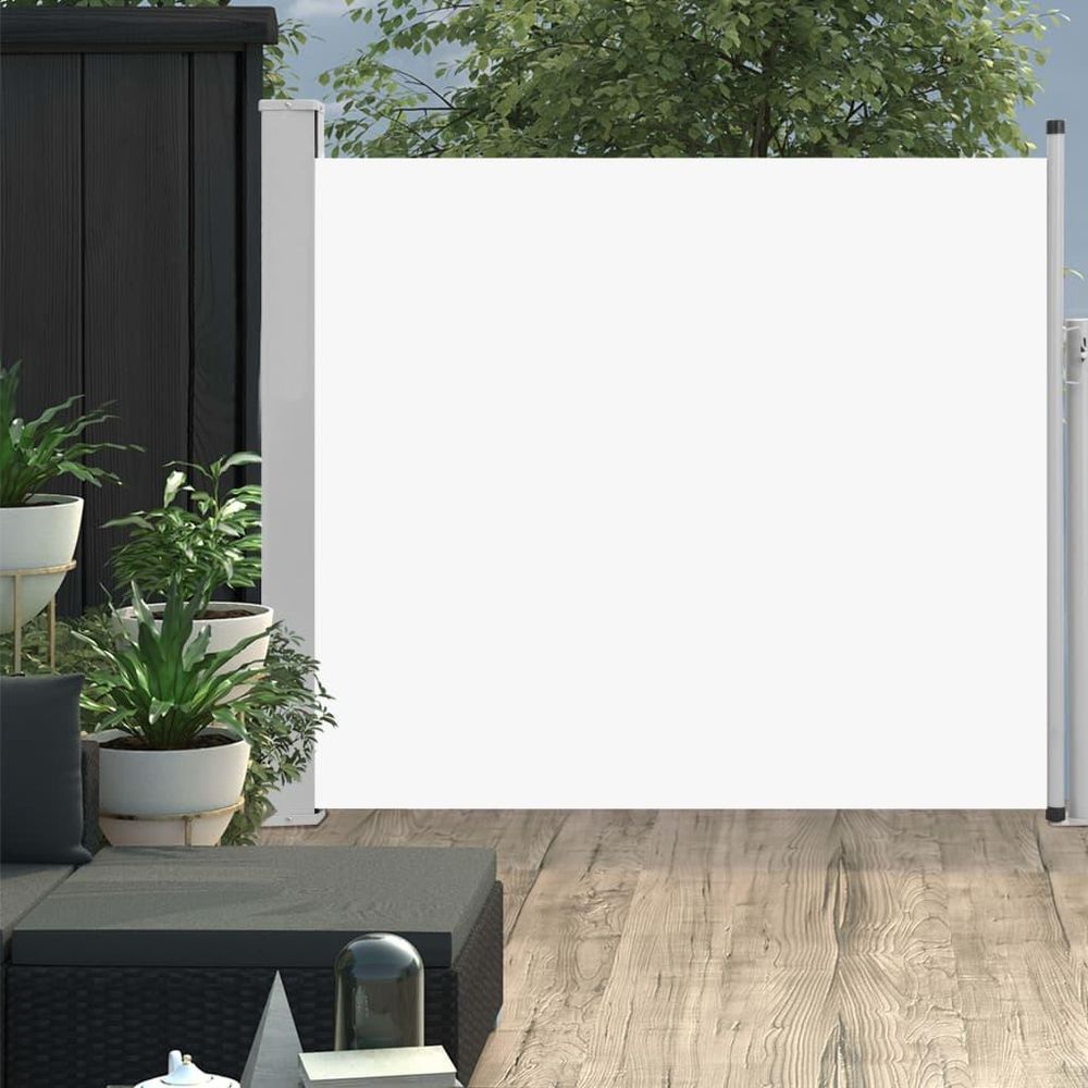 Uttrekkbar sidemarkise 100x300 cm creme