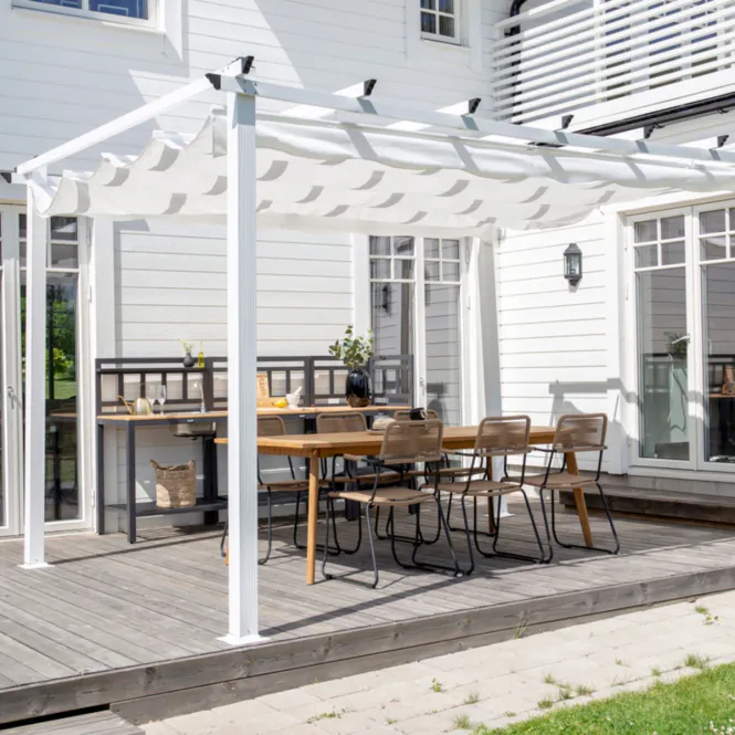 Hovedbilde Lazio Pergola - 3,95x2,95 - Hvit - Aluminum