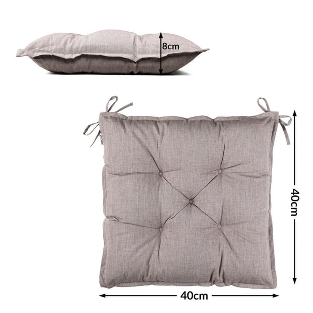 Sitteputer Sett 4 stk 8 cm Tykk Polstring, Vannavvisende