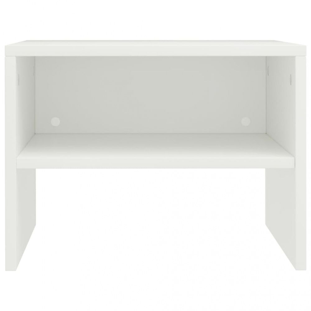 Nattbord 40x30x30 cm sponplate - Hvit