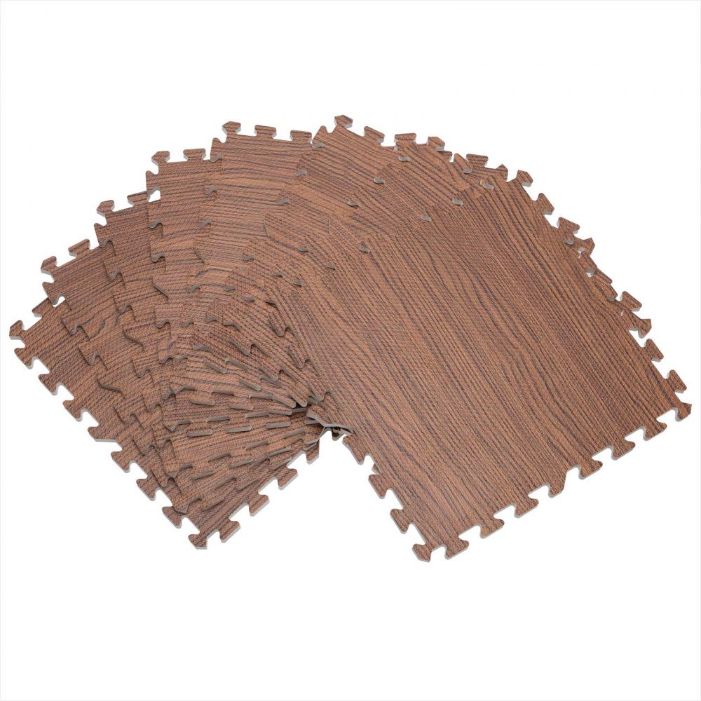 EVA foam treningsmatter Brun tre