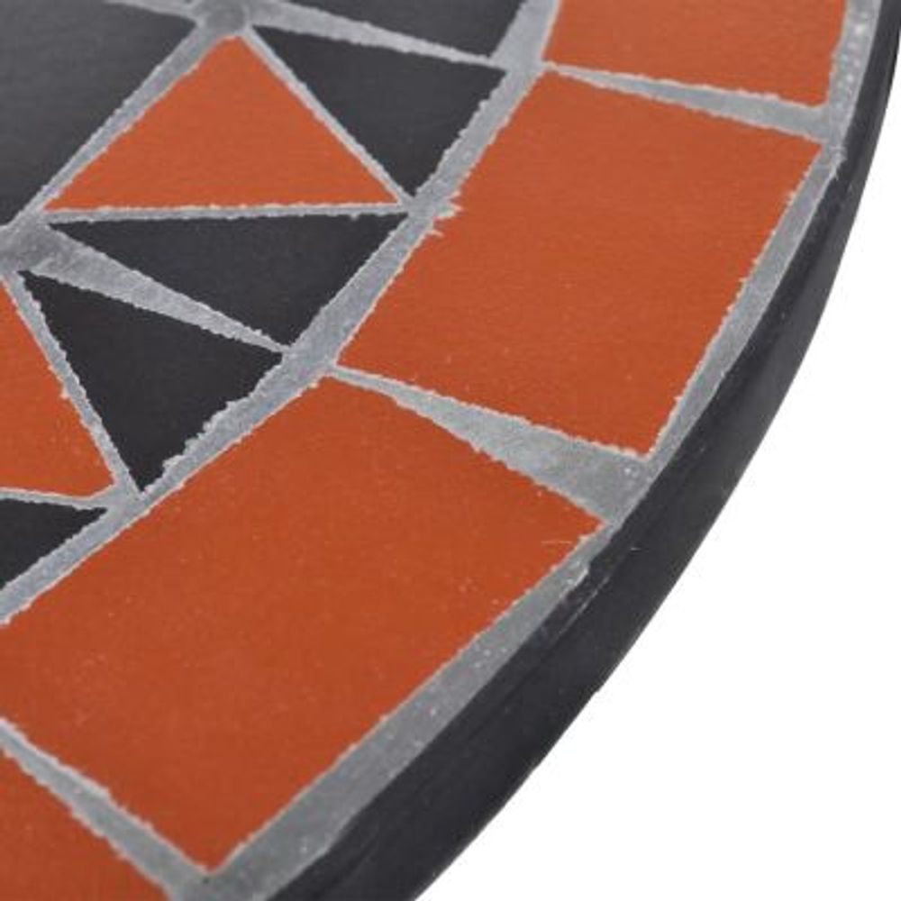 Bistrobord terrakotta og hvitt 60 cm mosaikk
