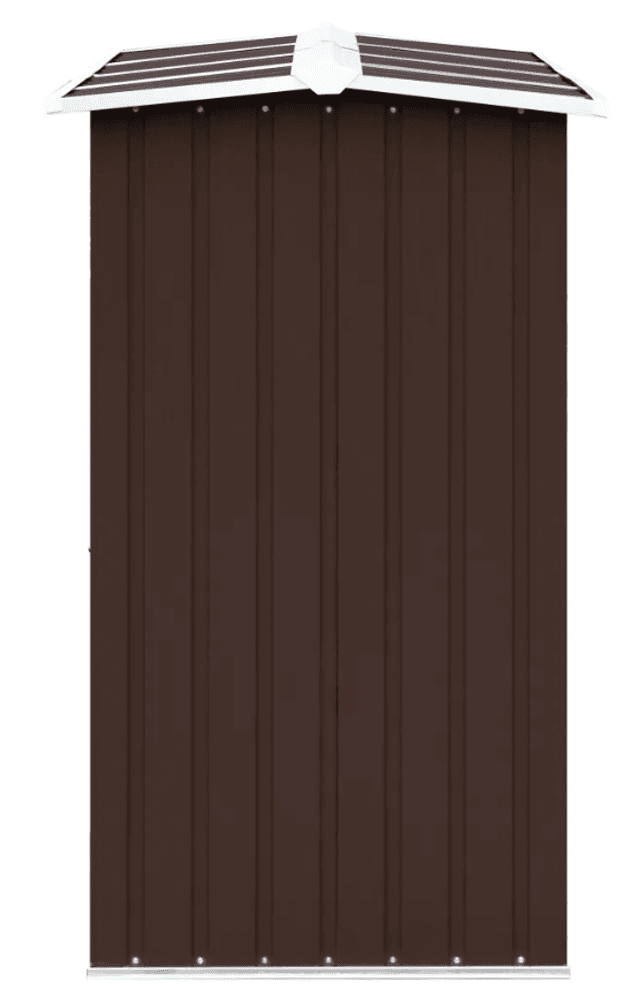 Vedskjul galvanisert stål 330x92x153 cm brun