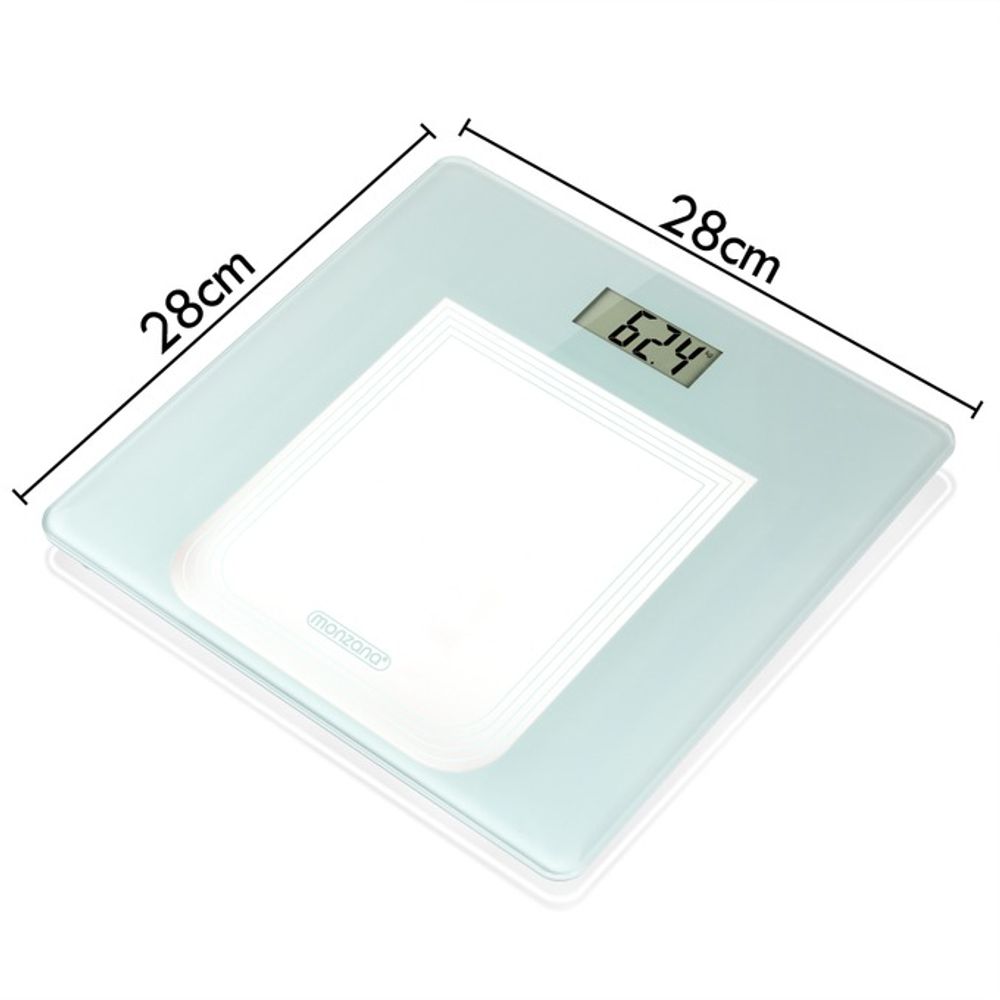 Monzana digital personvekt - med sikkerhetsglass