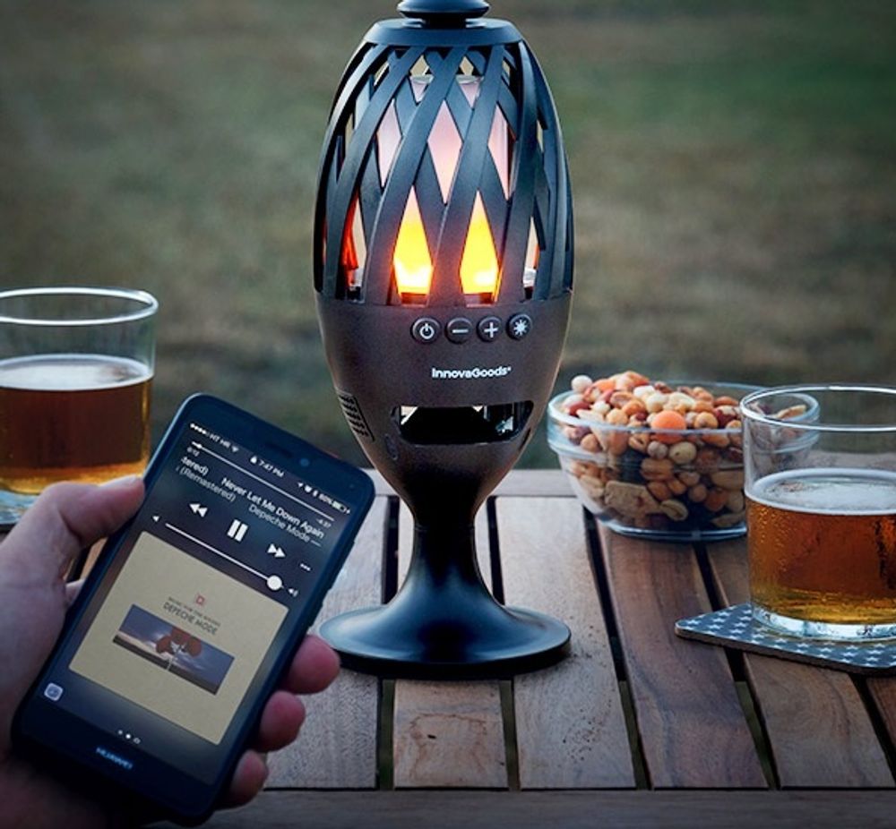 Flammelampe med bluetooth 