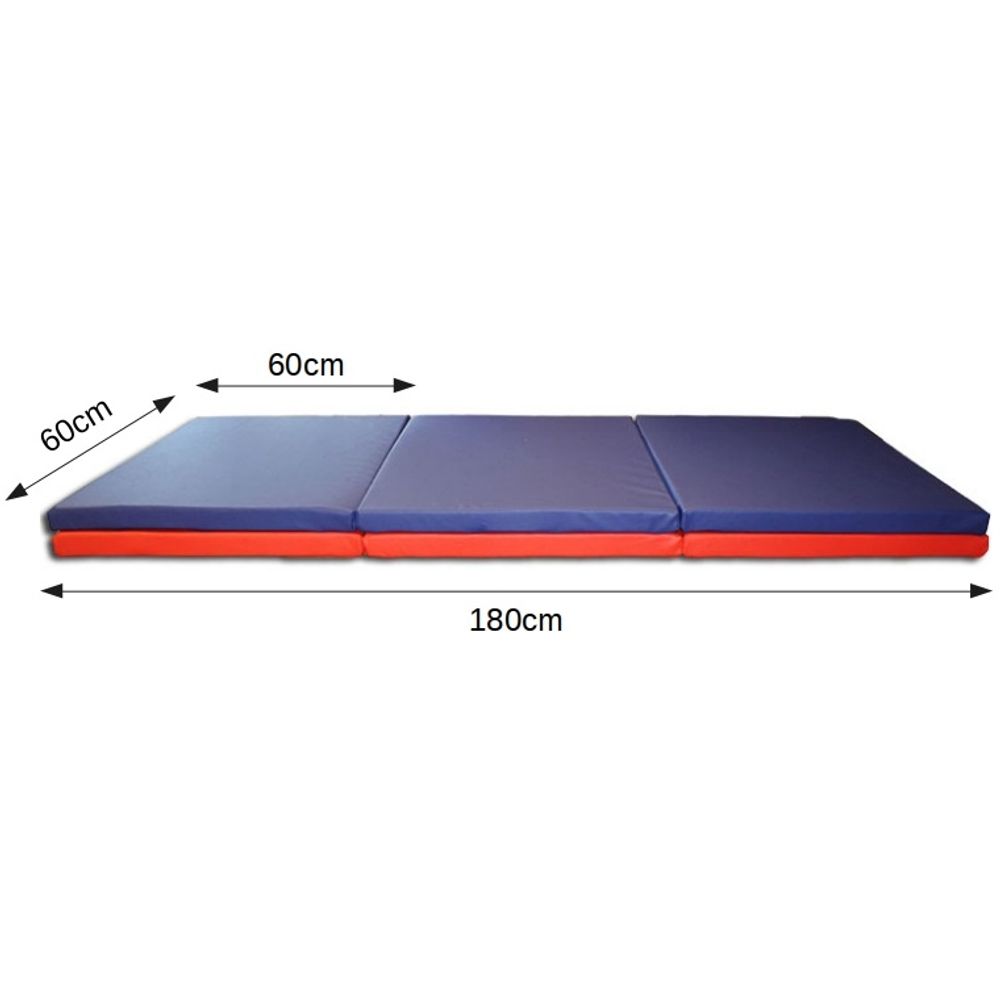 Sammenleggbar Matte 180x60x5cm Pliago Rød	