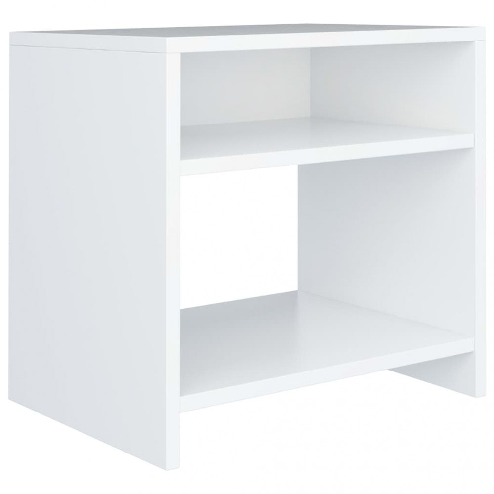 Nattbord 40x30x40 cm sponplate 2 stk - Hvit