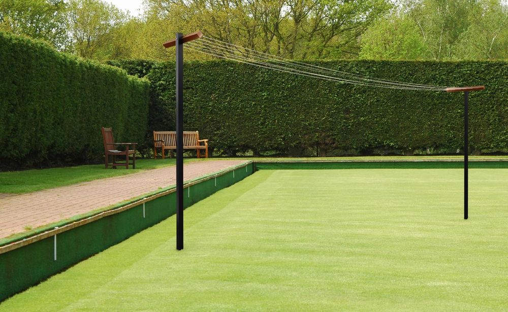  Green> it® eksklusivt tørkestativ 40 meter aluminium / mahogni