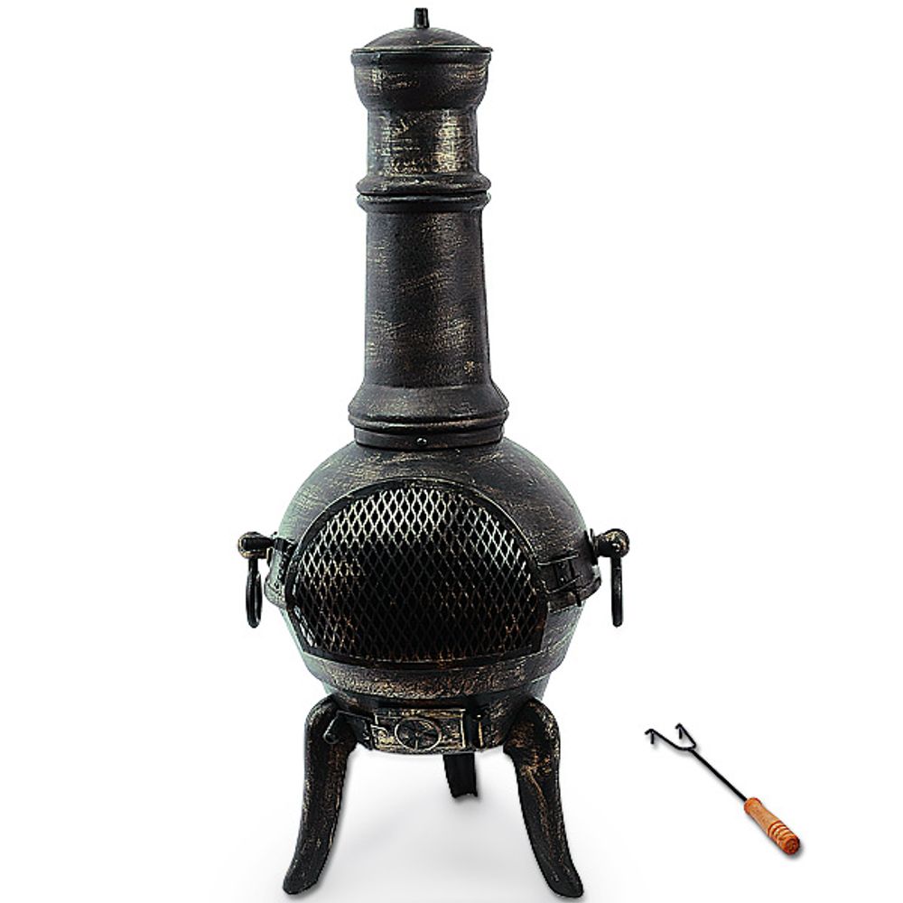 Utepeis i smijern - Chimenea 112x44 cm