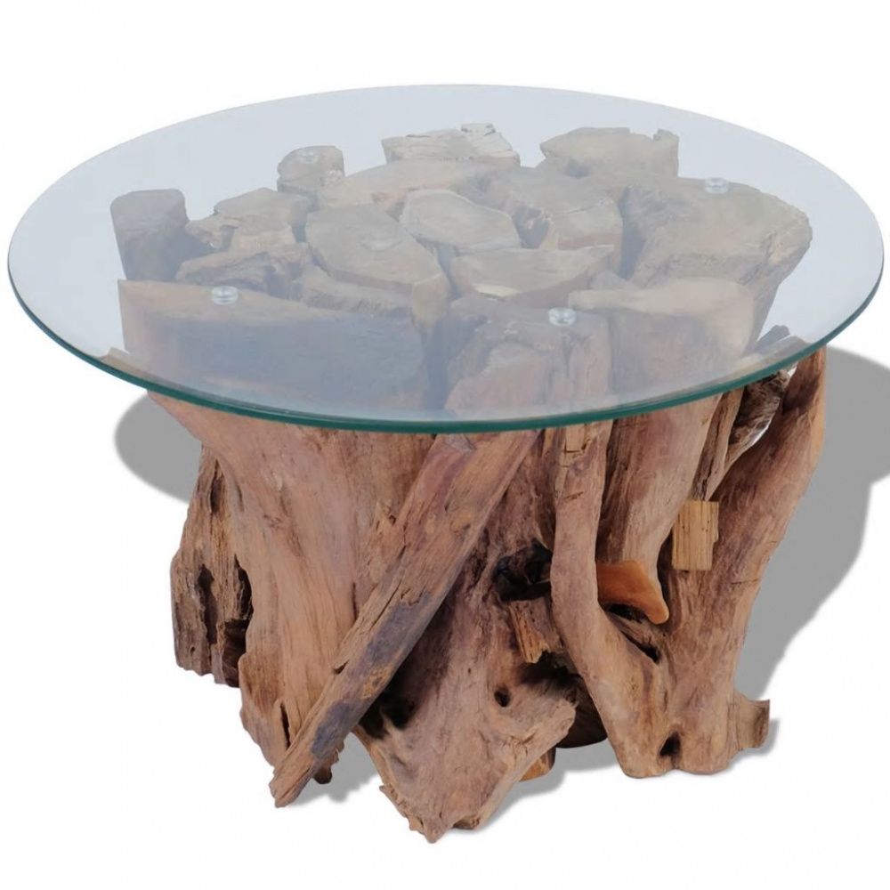 Salongbord Massiv Teak 60 cm
