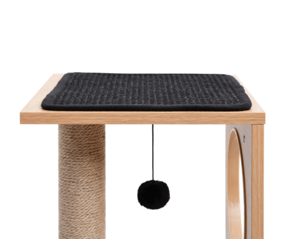 Kattestativ med klorematte i sisal 60 cm - sort