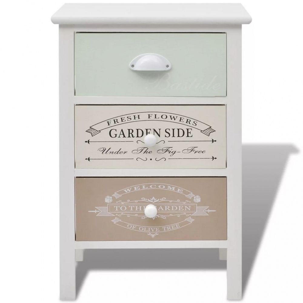 Shabby Chich Fransk kommode med 3 Skuffer