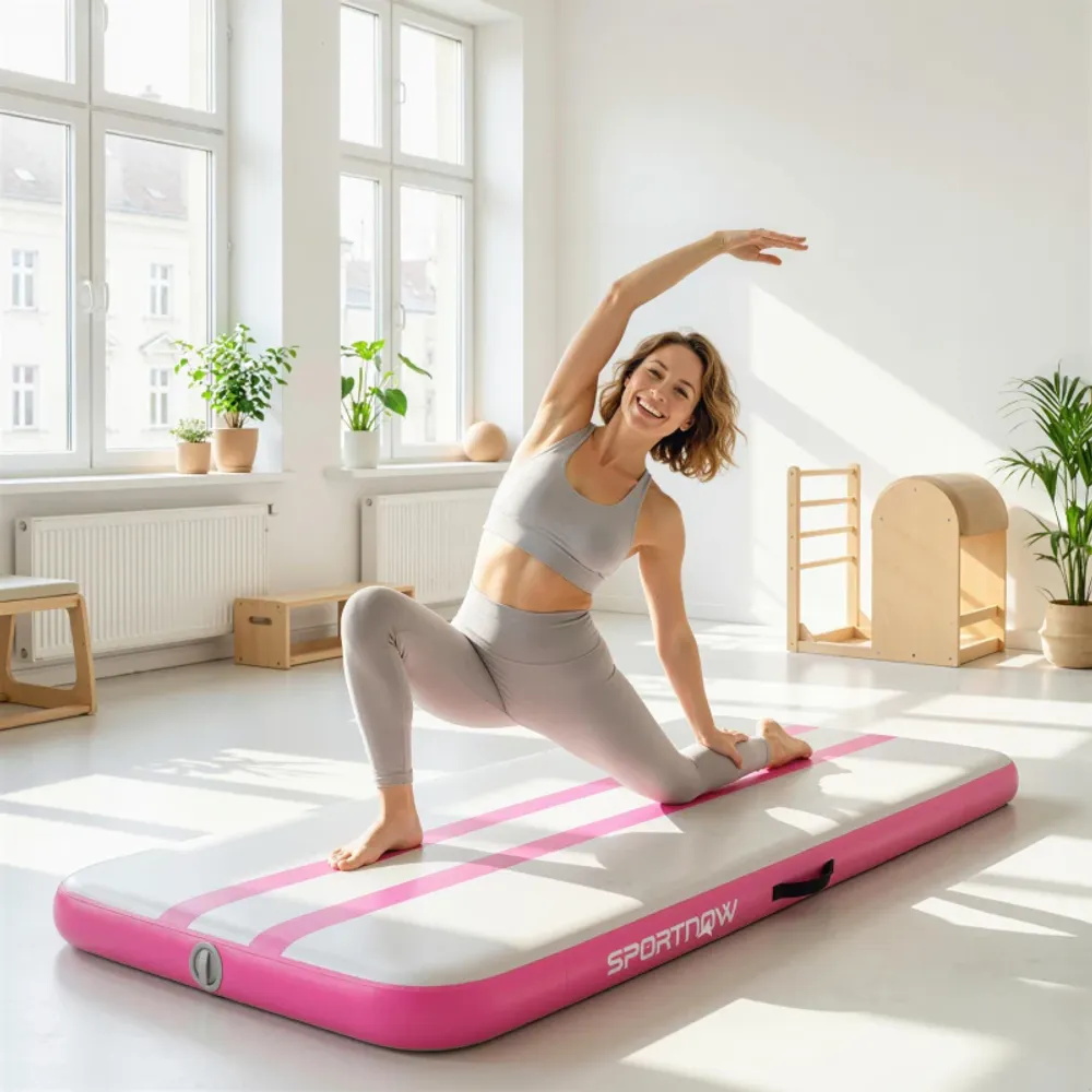 Oppblåsbar Gymnastikkmatte 205 cm med Pumpe