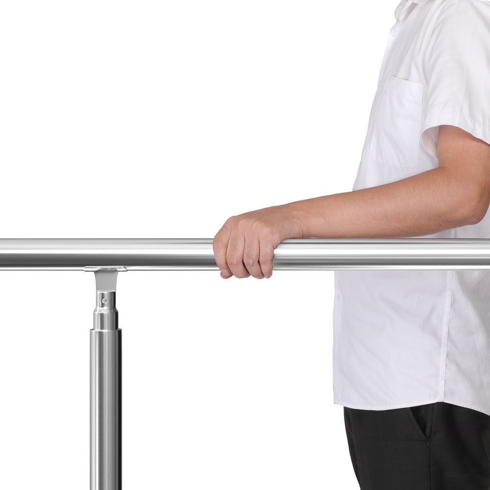 Trapperekkverk i edelstål 160cm 4 stag