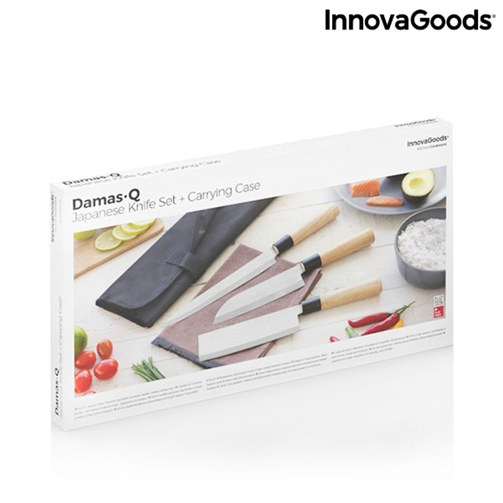 Sett med japanske kniver med profesjonell bæreveske INNOVAGOODS