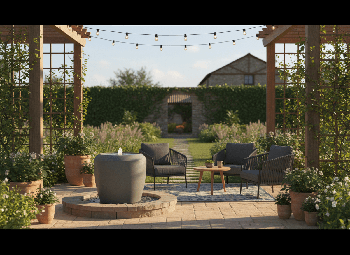 LED-fontene 33 cm - vannspill med stemningslys