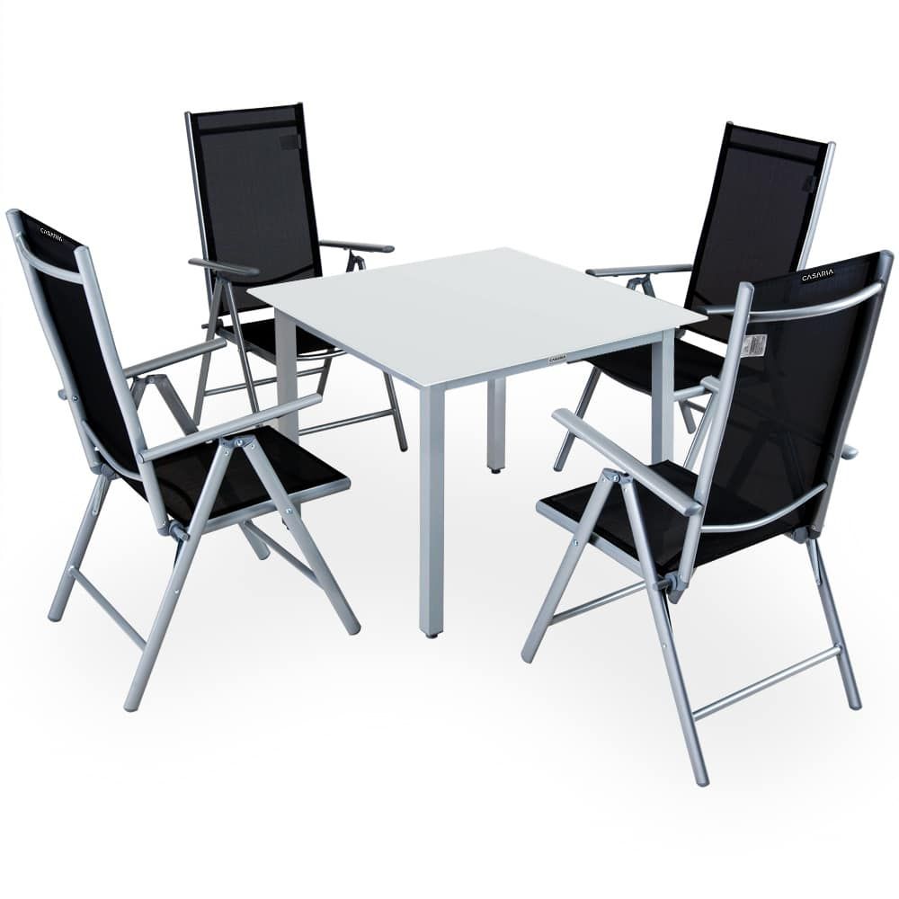 Hagegruppe Bern 5-deler aluminium - frostet glass