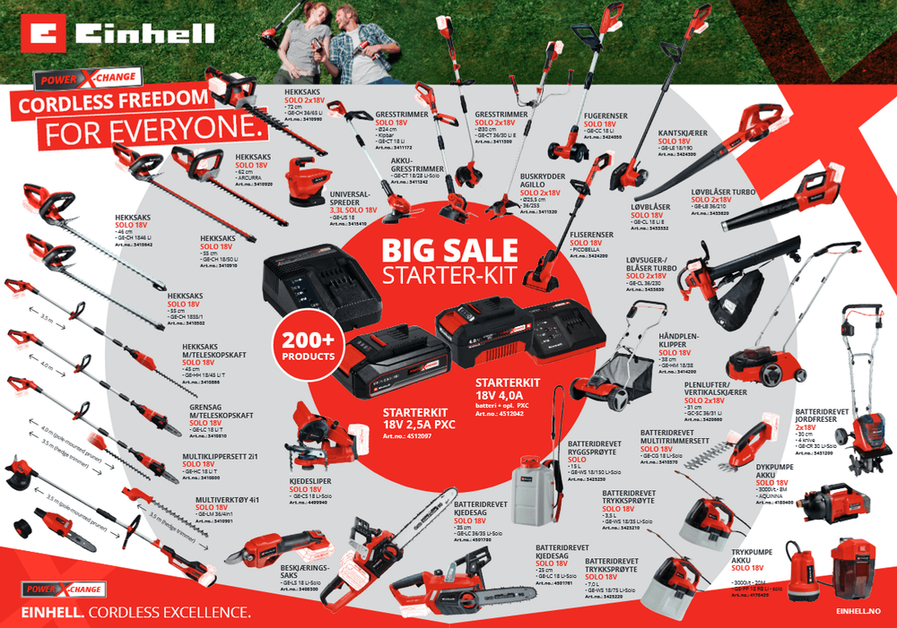 Einhell TE-AP 18/28 Li BL akku bajonettsag 18V u/batteri og lade