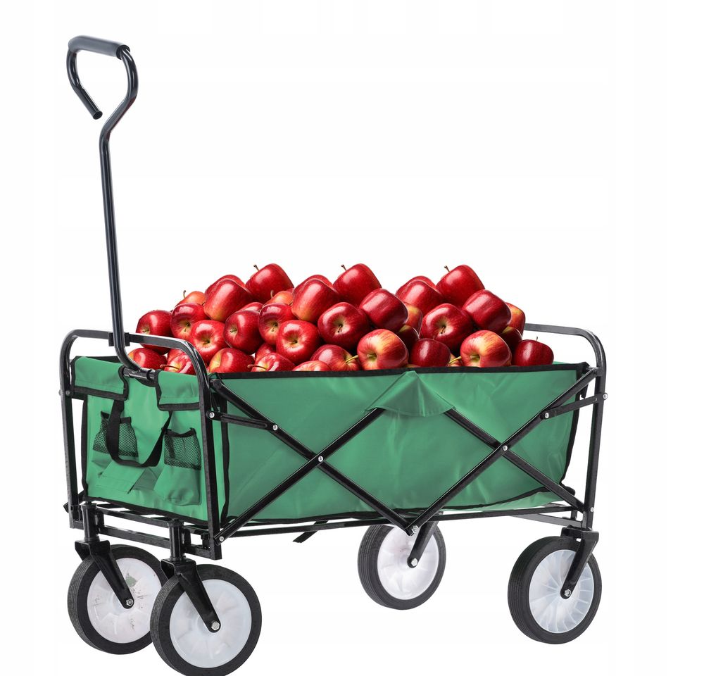 Sammenleggbar hagevogn 70 kg grønn