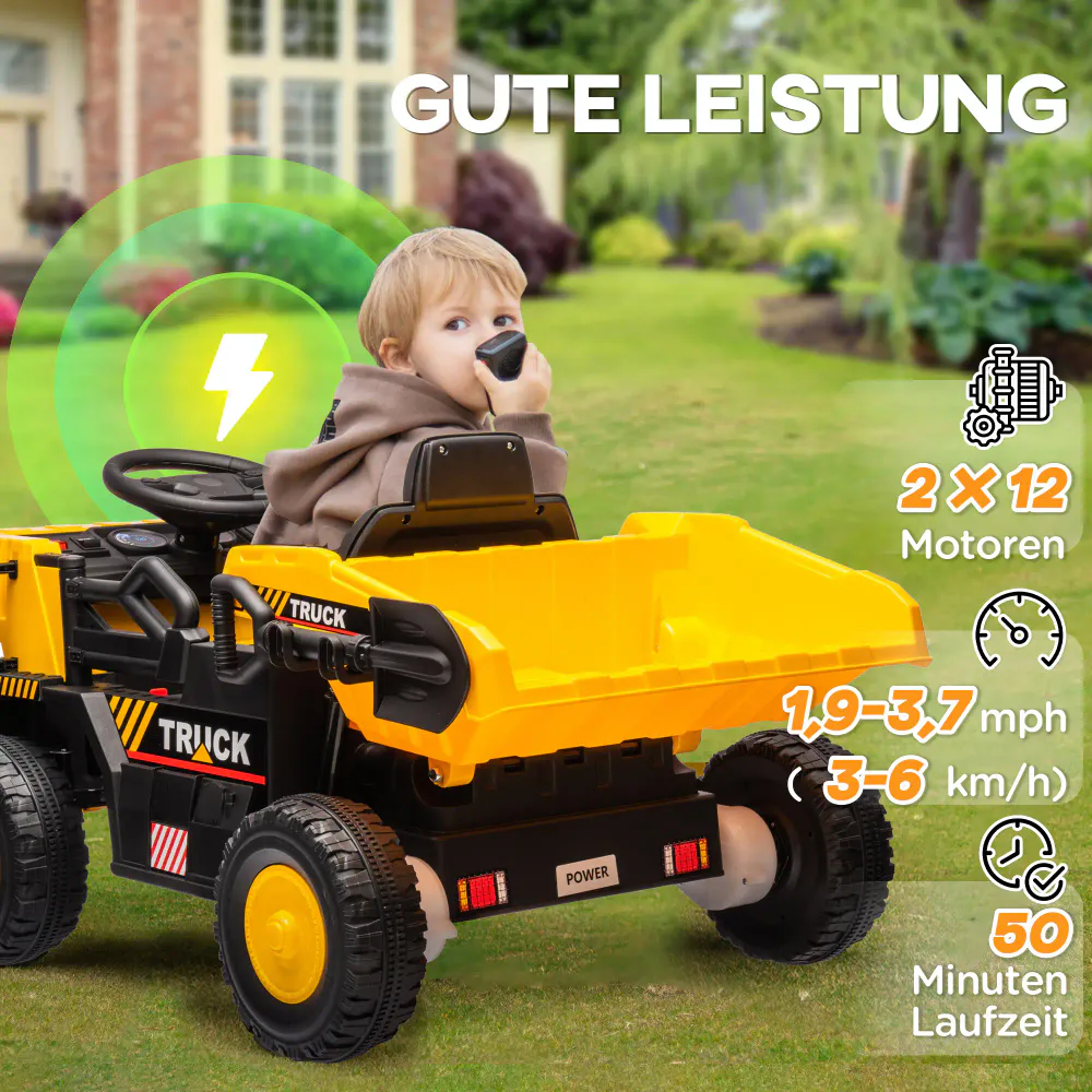 Elektrisk dumper for barn 3–5 år - 12 Volt