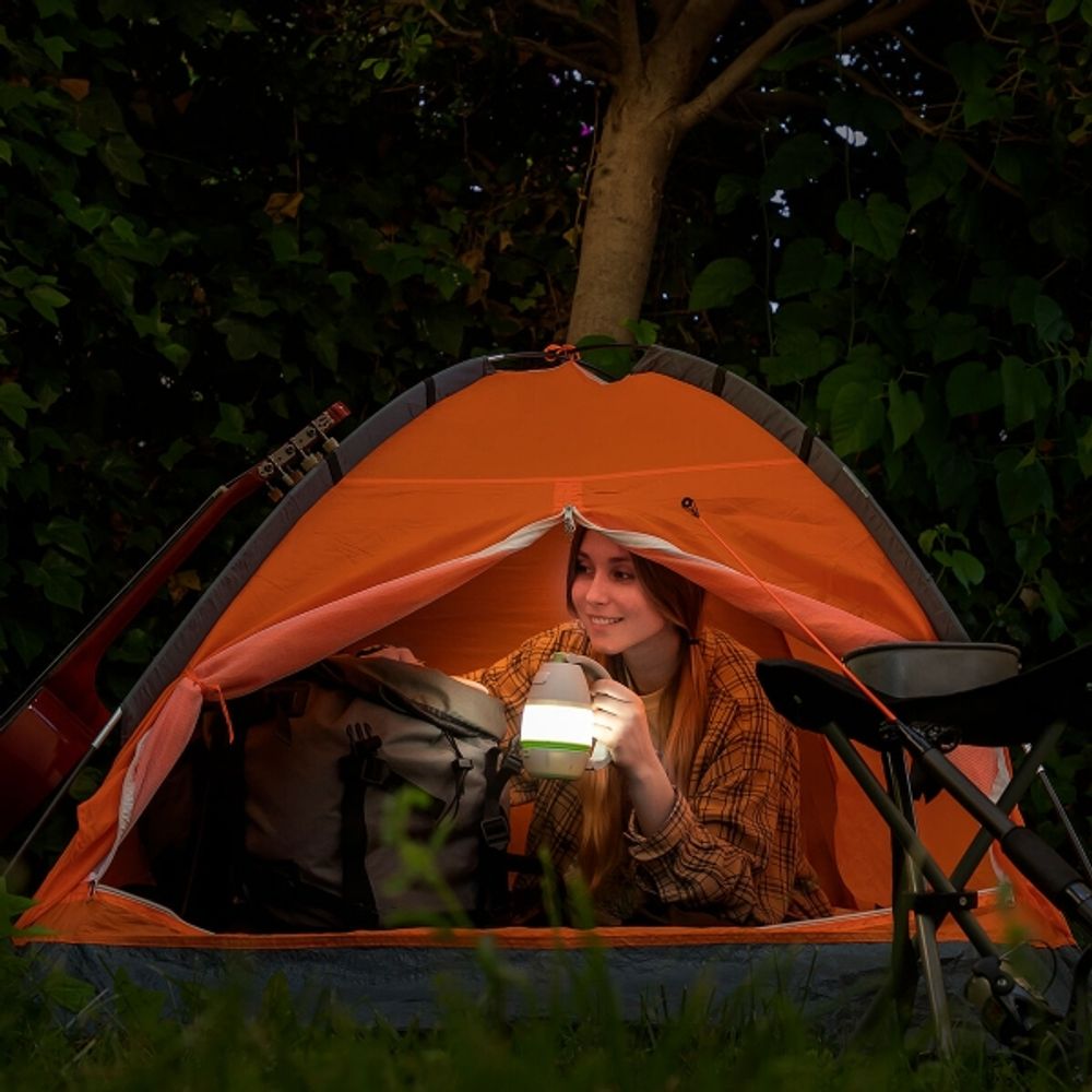 Campinglykt med powerbank - 4 i 1