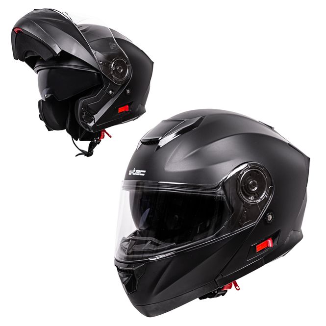 Hovedbilde MC-hjelm W-TEC Cullo modulhjelm (flip-up) - matt sort