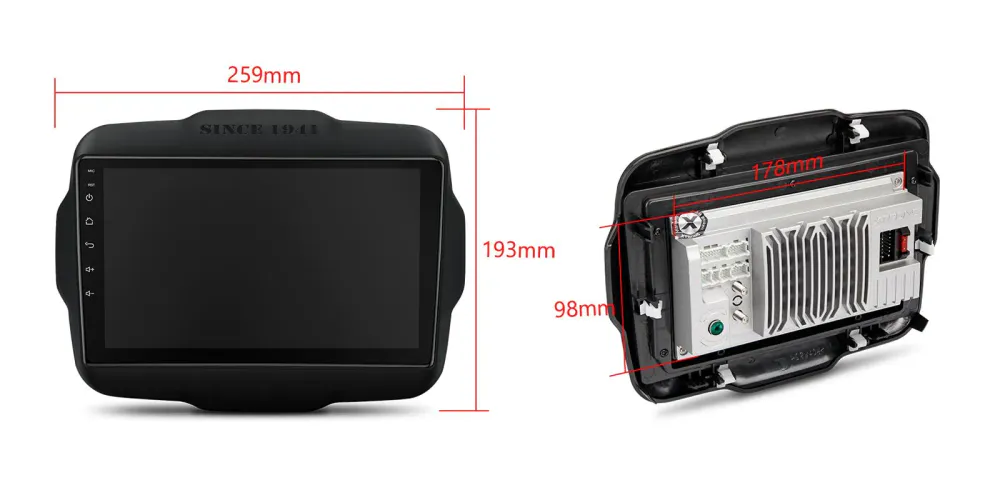 Jeep Renegade DAB+ bilstereo Android 12 CarPlay 9