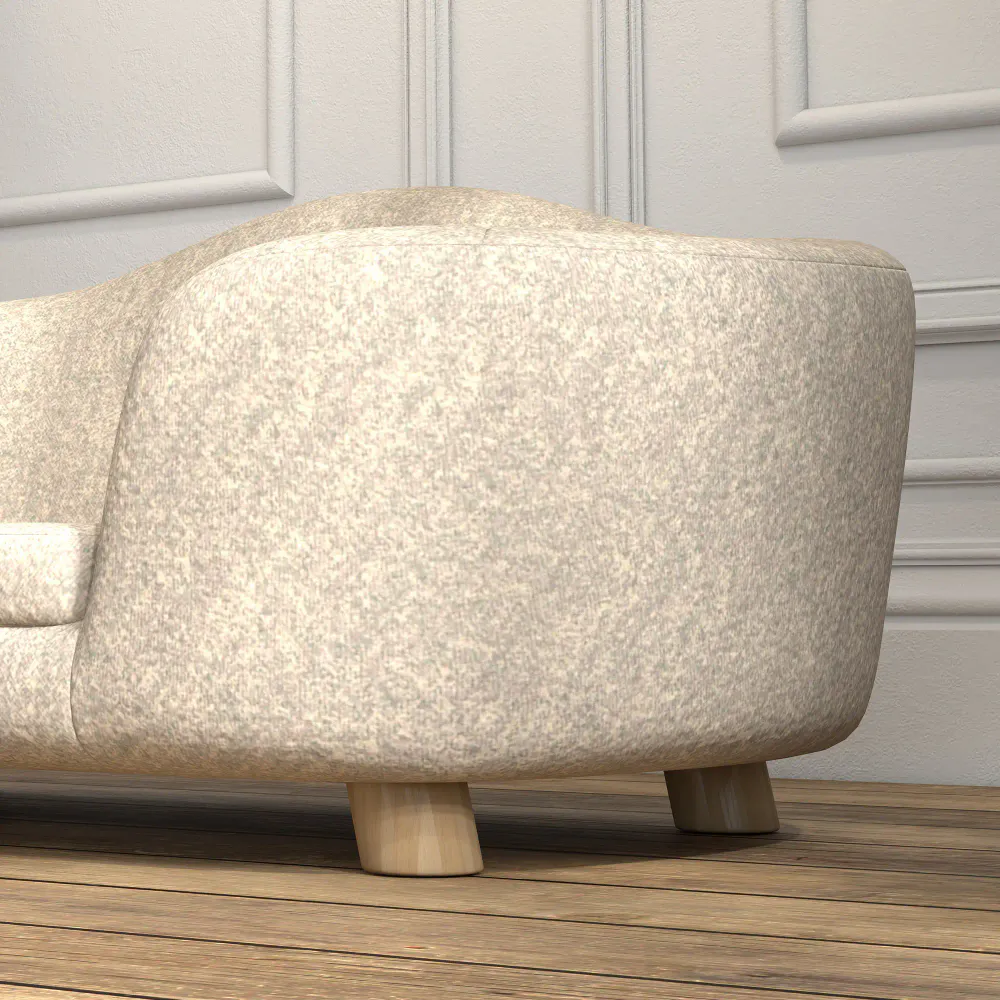 Hundesofa til små hunder i klassisk design – kremhvit