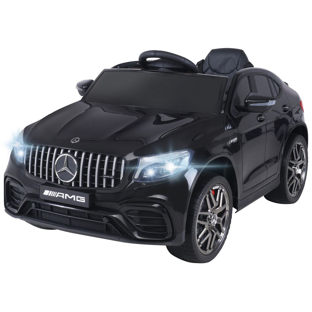 Elbil for barn Mercedes AMG GLC 63S Coupé - hvit/sort